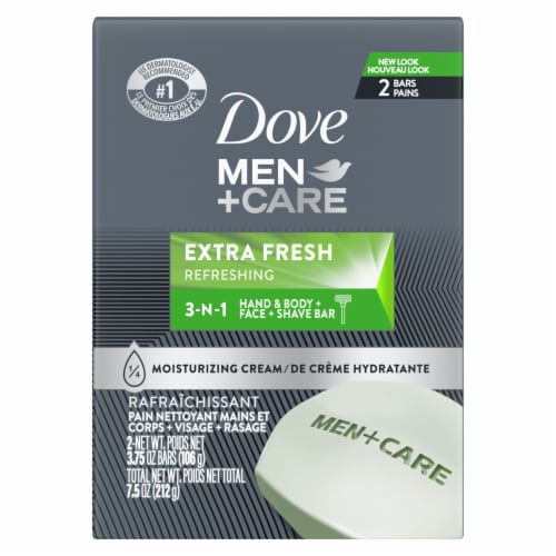 Dove Men+Care Deep Clean Body Soap and Face Bar, 3.75 oz 6 Bars