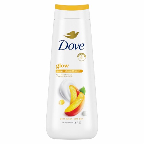 Dove Glowing Butter Body Wash Mango & Almond Butter with Renewing MicroMoisture Perspective: back