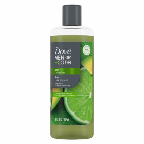Dove Men+Care Body Wash to Rebuild Skin, Lime + Avocado Oil with Plant-Based Cleanser + Moisturizer Perspective: back