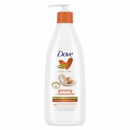 Dove Body Love Shea Butter & Warm Vanilla Scent Glowing Body Lotion Perspective: back