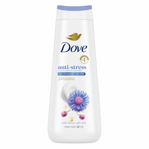 Dove Anti-Stress Blue Chamomile & Oat Milk Body Wash Perspective: back