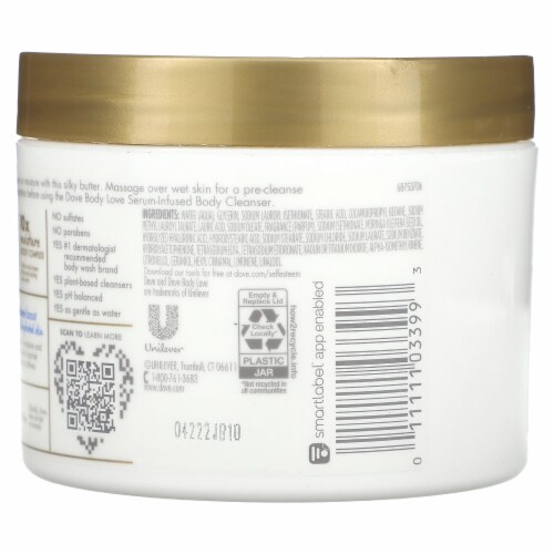 Dove Body Love Moisture Boost Pre-Cleanse Shower Butter - 10 oz (283 g) Perspective: back