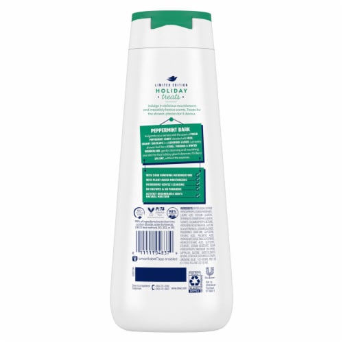 Dove Body Wash Peppermint Bark Deep Nourishing Perspective: back