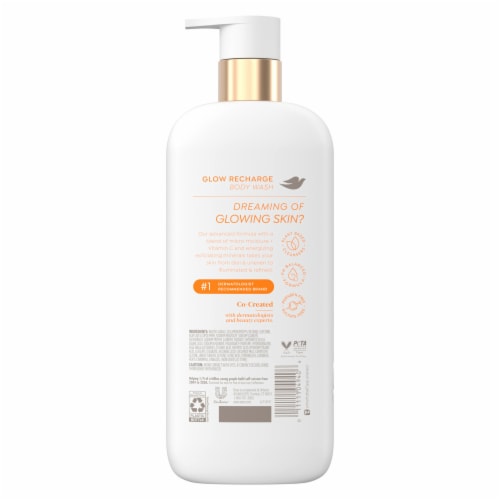 Dove Glow Recharge Body Wash Perspective: back