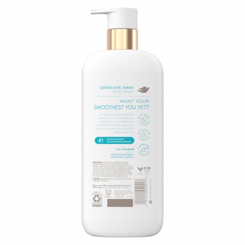 Dove Exfoliate Away Refining Serum Body Wash Perspective: back