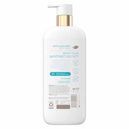 Dove Exfoliate Away Refining Serum Body Wash Perspective: back