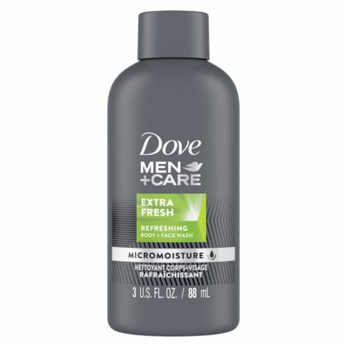 Dove Extra Fresh Body Wash and Face Wash Perspective: back