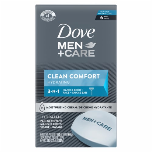 Dove Men+Care Deep Hydrating 3 in 1 Cleanser for Body Face and Shaving Bar Soap Perspective: back