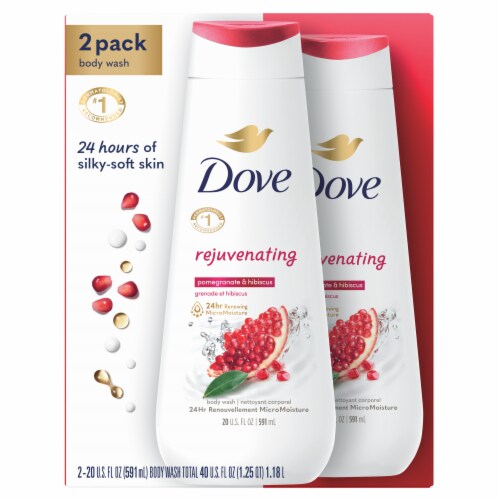 Dove Rejuvenating Pomegranate & Hibiscus Body Wash Perspective: back