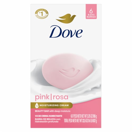 Dove Pink Gentle Moisturizing Cream Beauty Bar Soap Perspective: back