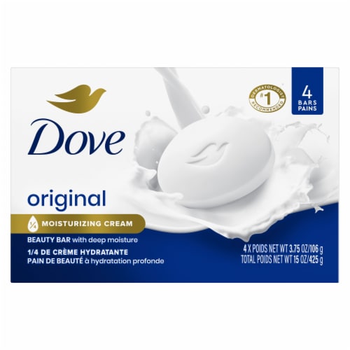 Dove Original Gentle Moisturizing Cream Beauty Bar Soap Perspective: back
