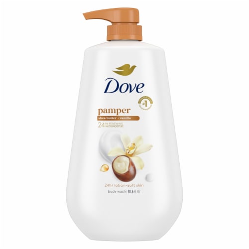 Dove Purely Pampering Shea Butter with Warm Vanilla Body Wash with Pump Perspective: back