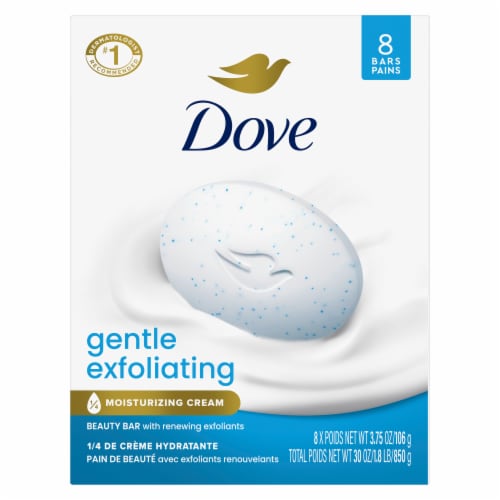 Dove Gentle Exfoliating Beauty Bar Soap Perspective: back