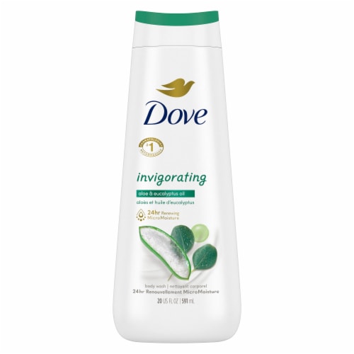 Dove Invigorating With Aloe & Eucalyptus Body Wash Perspective: back