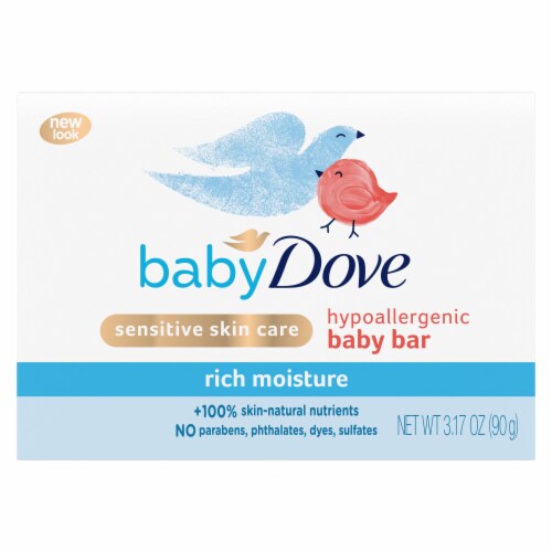 Baby Dove Hypoallergenic Rich Moisture Baby Soap Bar Perspective: back