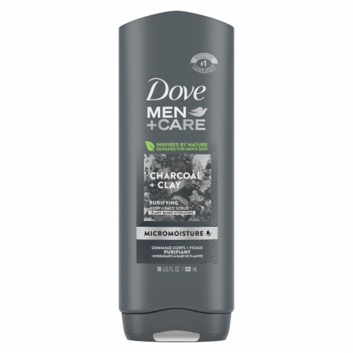 Dove Purifying Charcoal + Clay Body and Face Wash Perspective: back