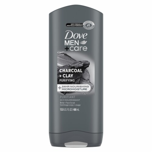 Dove Purifying Charcoal + Clay Body and Face Wash Perspective: back