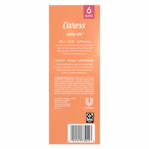 Caress White Peach & Orange Blossom Daily Silk Beauty Bars Perspective: back