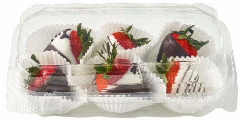 Bakery Fresh Chocolate Dipped Strawberries Perspective: back