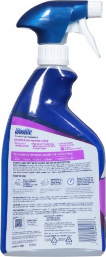 Woolite® Pet Oxygen Stain & Odor Remover Fresh Blossoms Scent Tripe Action Cleaning System Perspective: back