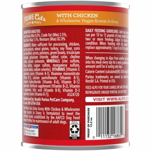 Purina ALPO Gravy with Chicken Wet Dog Food Perspective: back