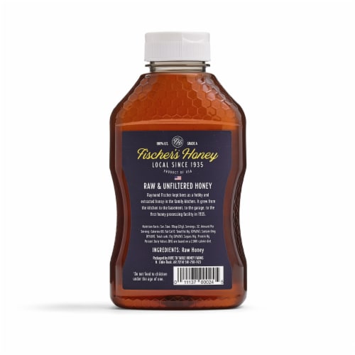 Fischer™ Honey U.S. Grade A 100% Raw & Unfiltered Perspective: back