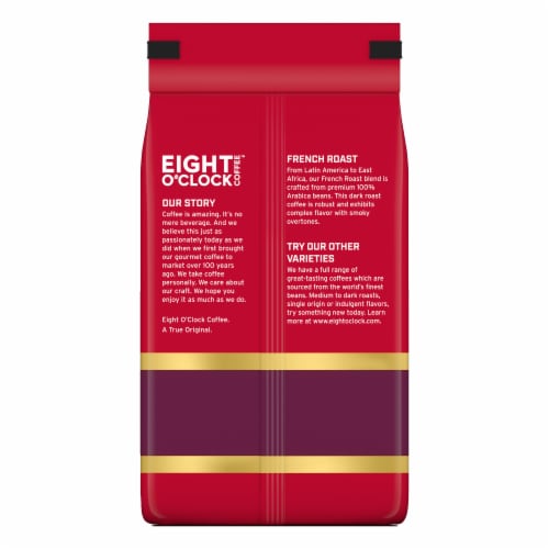 Eight O'Clock Coffee Ground Dark Roast French Roast Coffee 12 oz Perspective: back