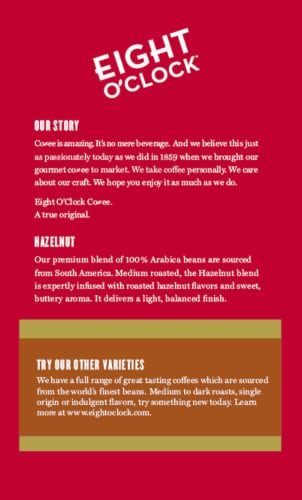 Eight O'Clock® Hazelnut Medium Roast Ground Coffee Perspective: back