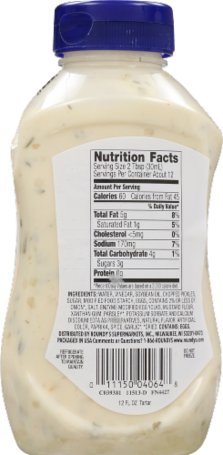 Roundy's® Real Tartar Sauce Perspective: back