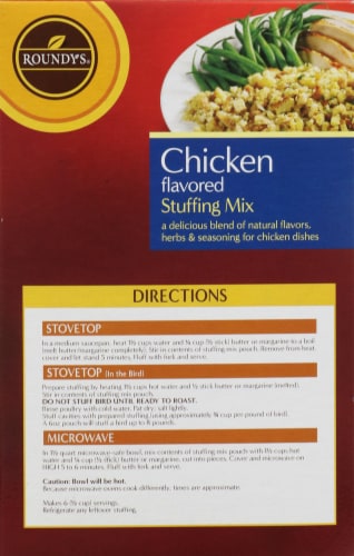 Roundy's Chicken Flavored Stuffing Mix Perspective: back