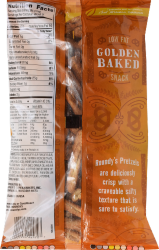 Roundy's Low-Fat Pretzel Twists Perspective: back
