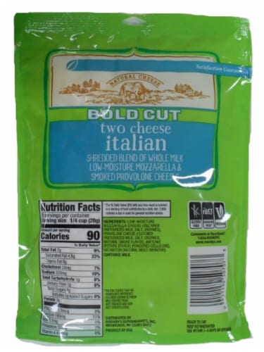 Roundy's® Bold Cut Two Cheese Italian Shredded Cheese Perspective: back