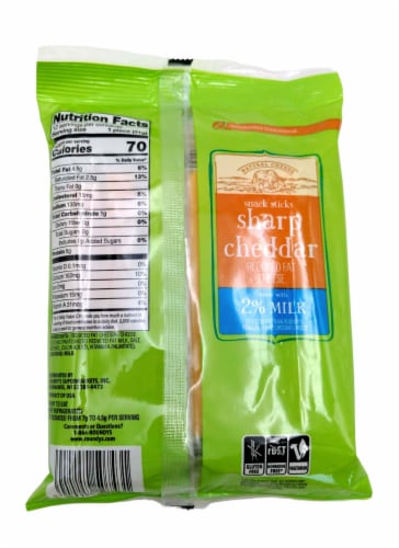 Roundy's® 2% Sharp Cheddar Cheese Sticks Perspective: back