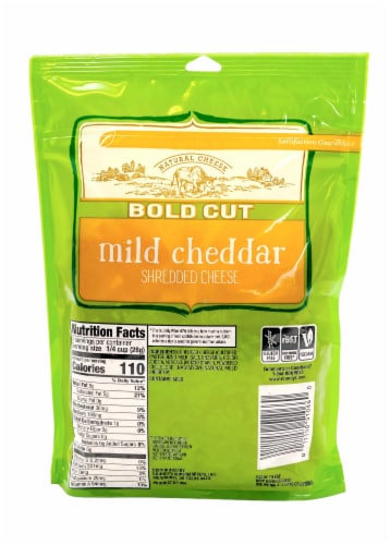 Roundy's® Bold Cut Mild Cheddar Shredded Cheese Perspective: back