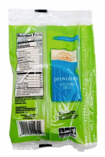 Roundy's Natural Sliced Provolone Cheese Perspective: back