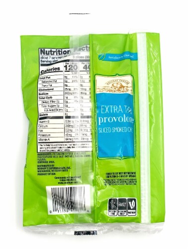 Roundy's® Extra Thin Provolone Sliced Cheese Perspective: back