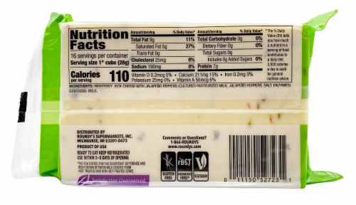 Roundy's® Pepper Jack Block Cheese Perspective: back