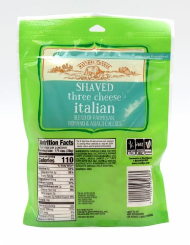 Roundy's® Parmesan Romano & Asiago Shaved Cheese Perspective: back