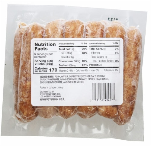 JFC J-Basket Coarse Pork Sausage Perspective: back