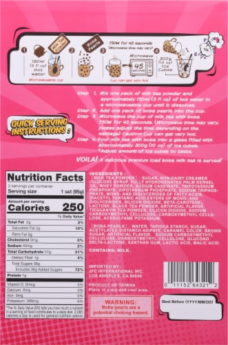 J-Basket Black Tea Instant Boba Kit Perspective: back