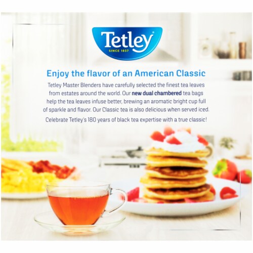 Tetley® Classic Blend Rich Black Tea Bags Perspective: back