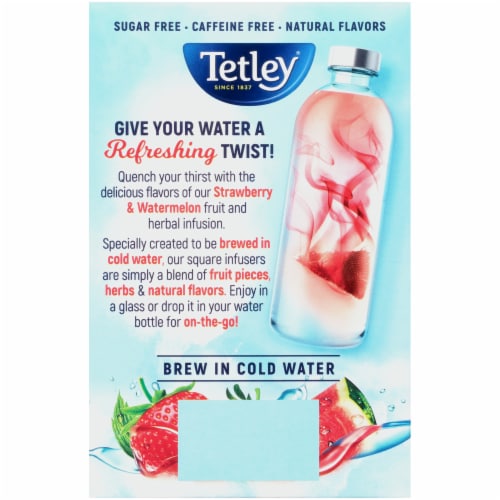 Tetley® Strawberry & Watermelon Herbal Infusion Perspective: back