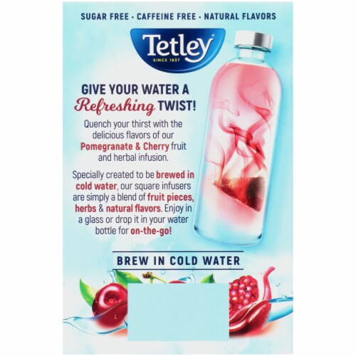 Tetley® Pomegranate & Cherry Herbal Infusion Perspective: back