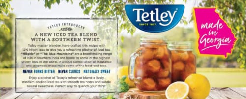 Tetley® Iced Tea Blend Tea Bags Family Size Perspective: back