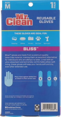 Mr. Clean Bliss Premium Latex-Free Medium Gloves Perspective: back