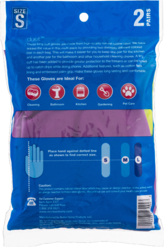 Mr. Clean® Duet Small Premium Latex Gloves - 2 pk Perspective: back