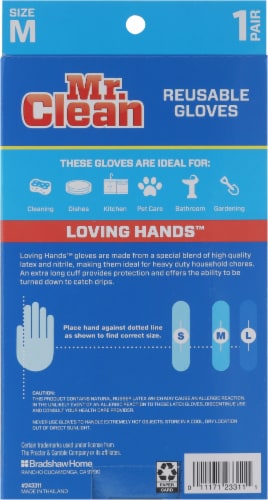Mr. Clean® Loving Hands Super Premium Red Gloves Perspective: back