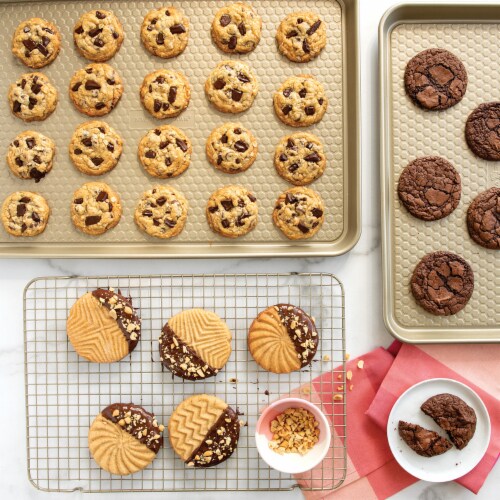 Nordic Ware Baking and Cooling Rack Set- Gold, 3 Pieces - Fry's