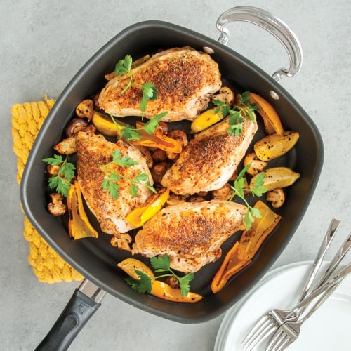 Nordic Ware Aluminum Square Meal Pan Perspective: back