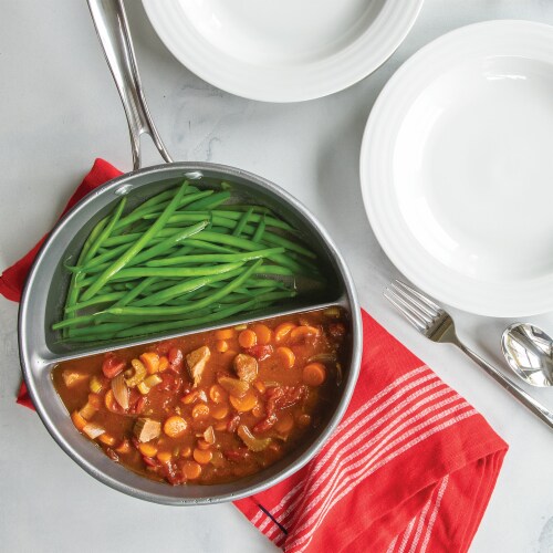 Nordic Ware 2-in-1 Divided Sauce Pan - Silver Perspective: back